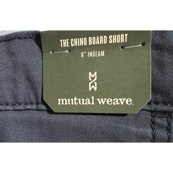 New Mutual Weave Chino Board Short 8" Inseam Men's Size 54 Gray Elastic Waist - Picture 4 of 4